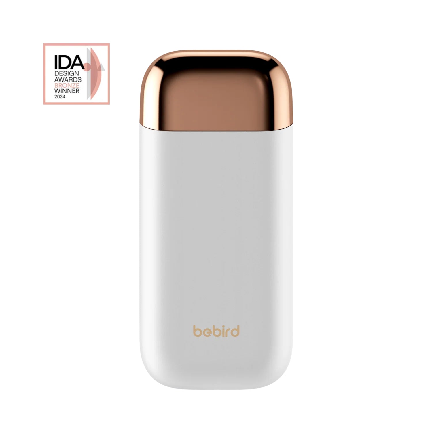 Withe bebird ear cleaner device on white background.